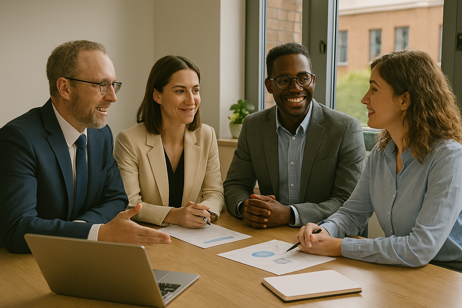 Equipo de contabilidad en reunión